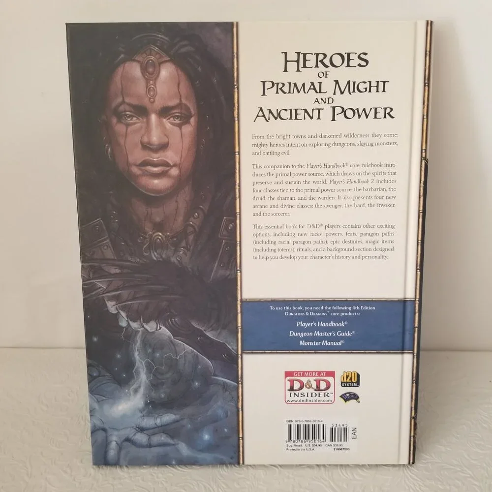 Dungeons and Dragons 4th Edition Players Handbooks Hardback Set of 2